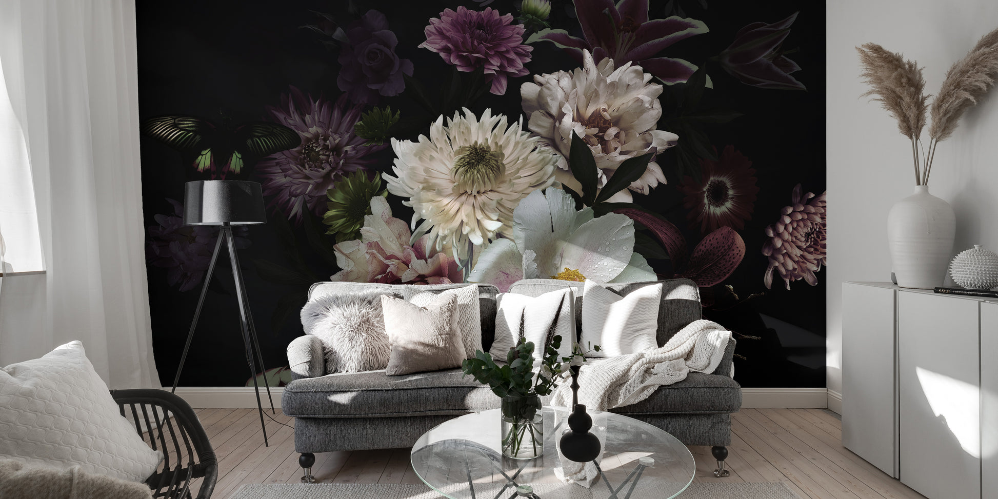 Lily Flower Wallpaper Mural - Giffywalls