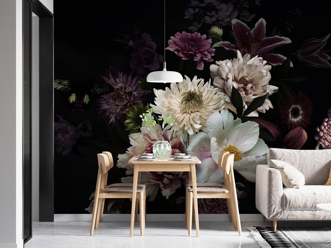 Lily Flower Wallpaper Mural - Giffywalls