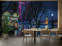 Reflective wet pavement adding serenity

