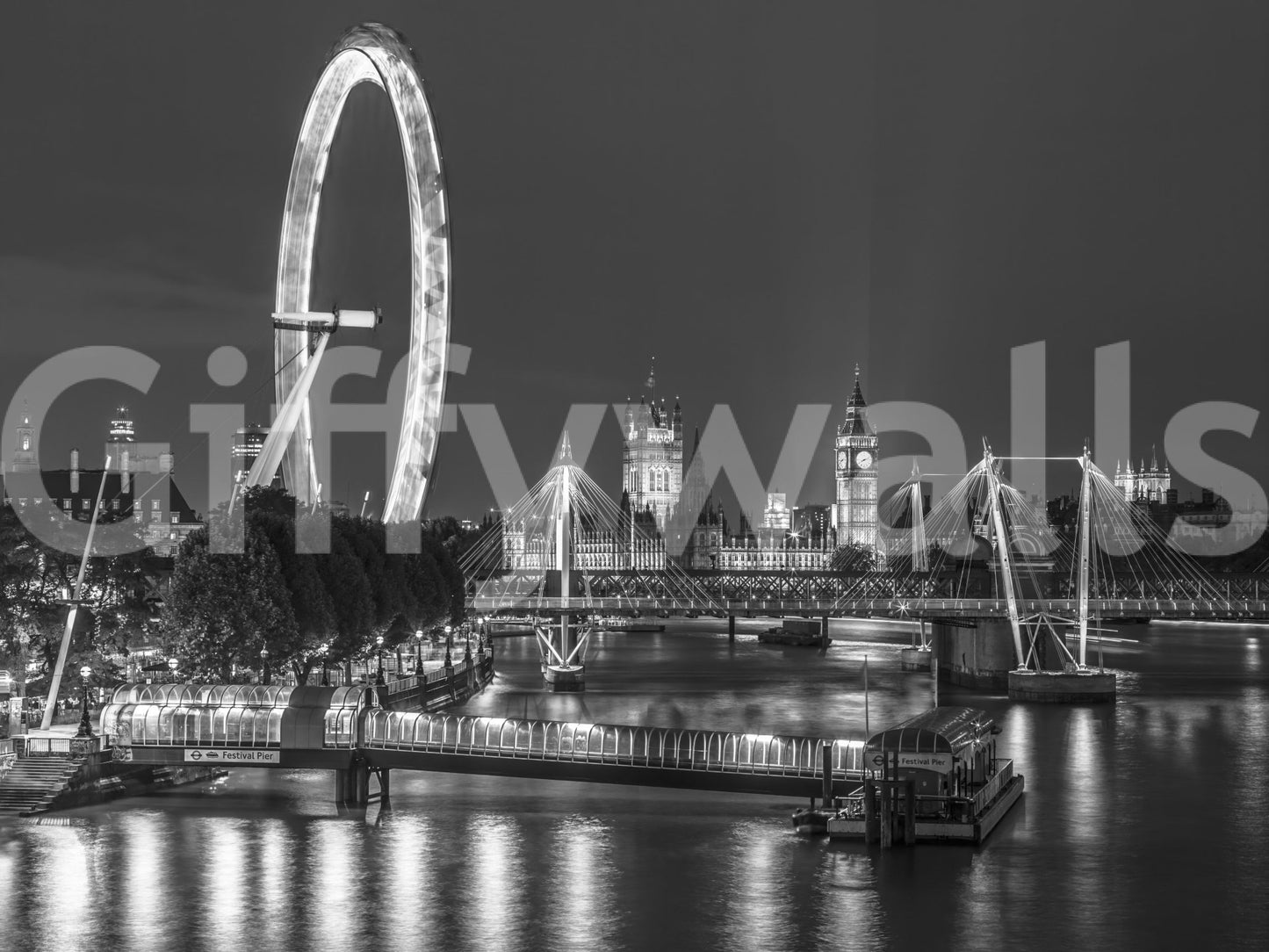 London River Views Wall Mural