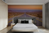 Endless road in the desert captured in a stunning wall mural for any room.

