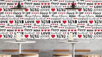 Love Quotes Wallpaper Mural with hearts
