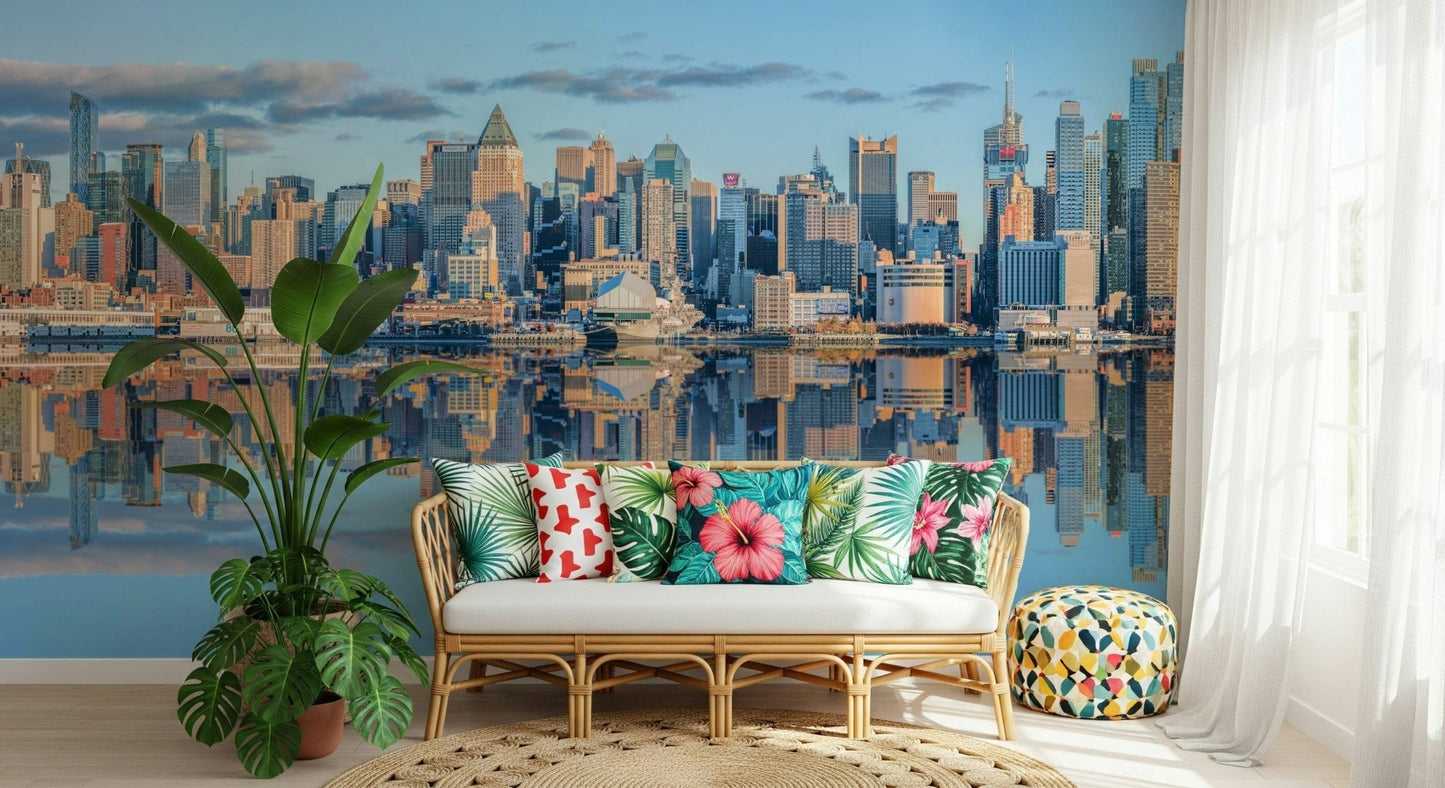 Wallpaper for walls Lower Manhattan skyline amazing urban landscape design.