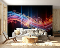 Close-up of a flowing, abstract wave pattern

