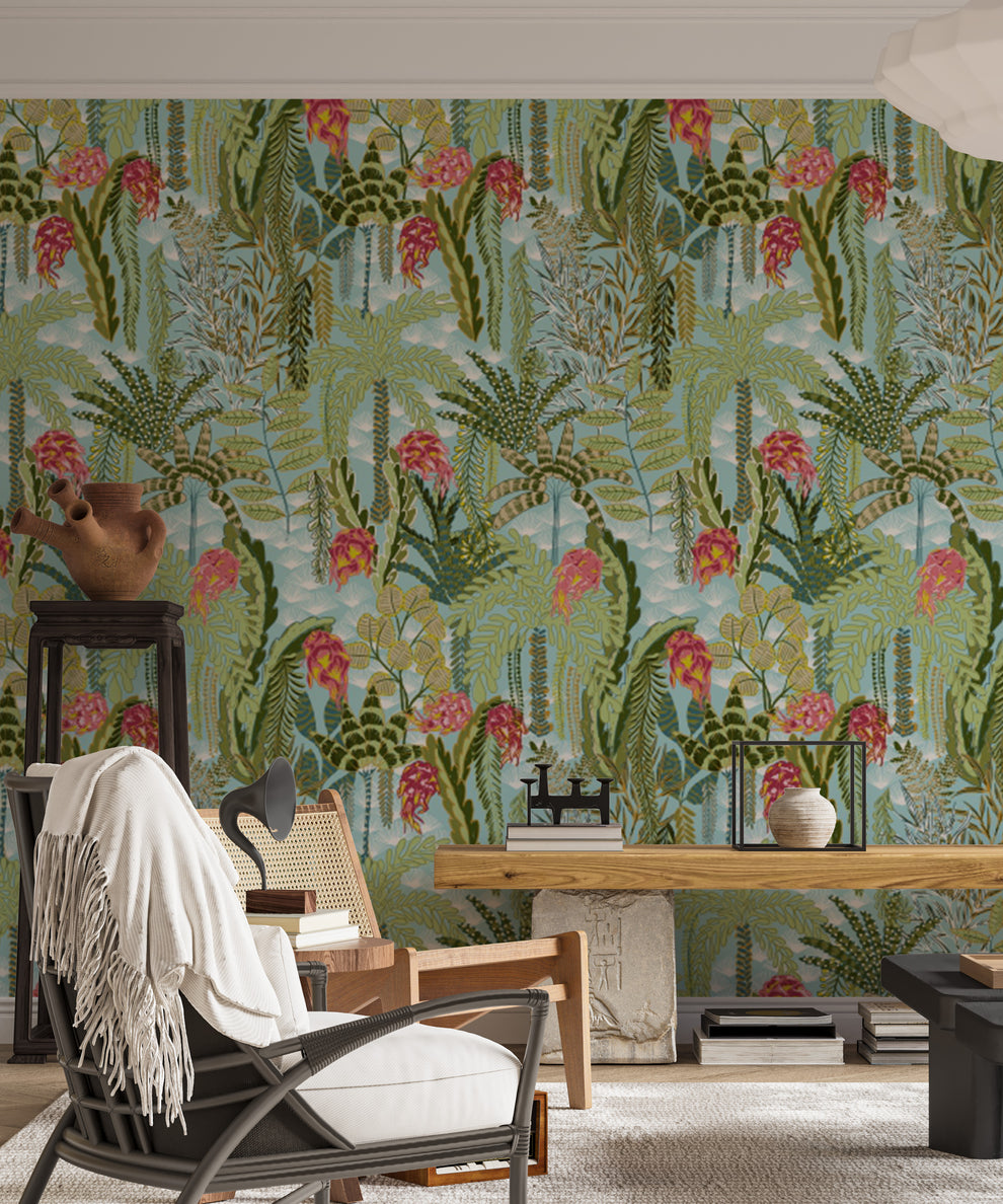 Lush Botanical Wallpaper - Brighten Rooms Instantly