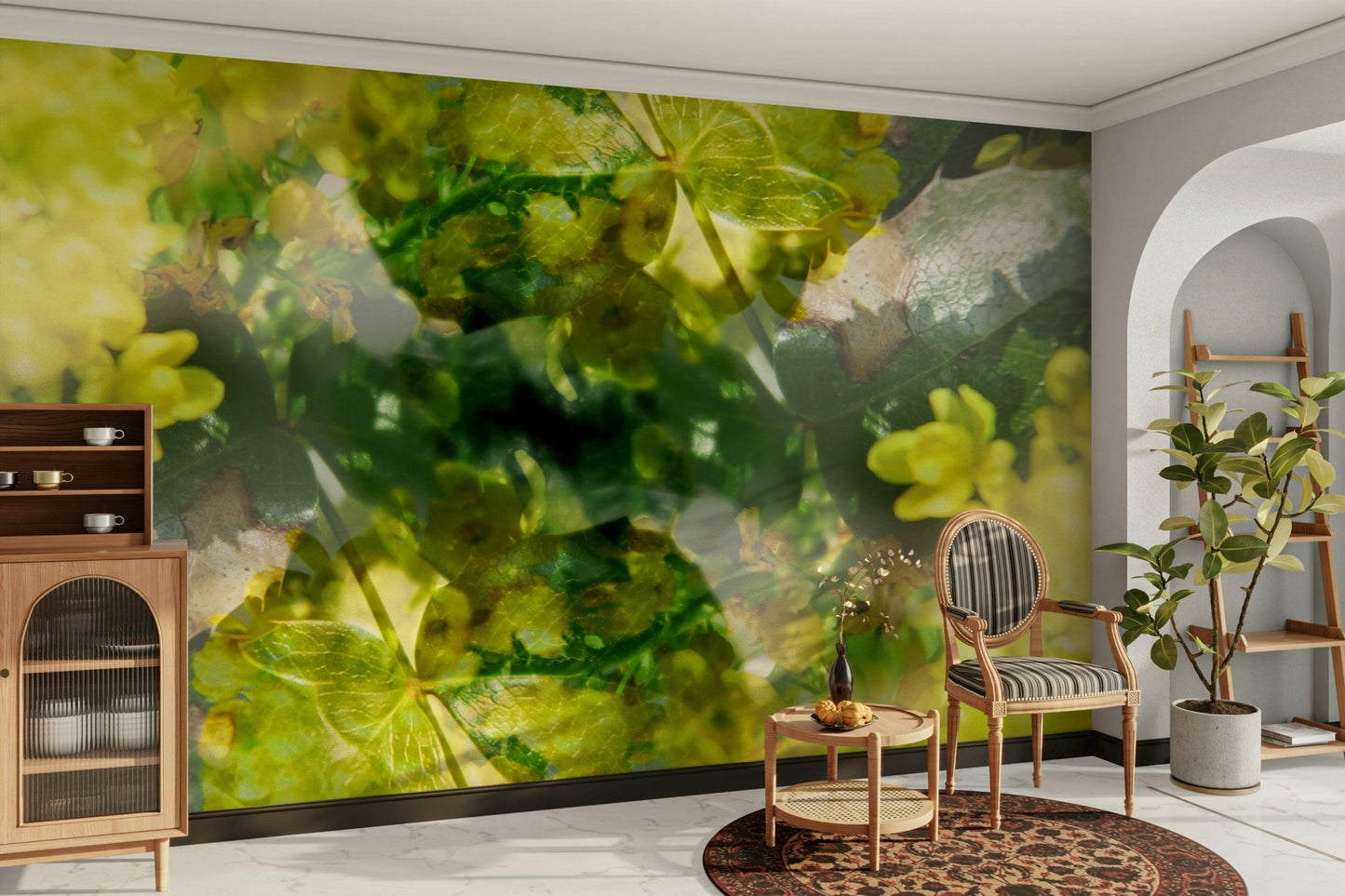 Soft flower art wall mural
