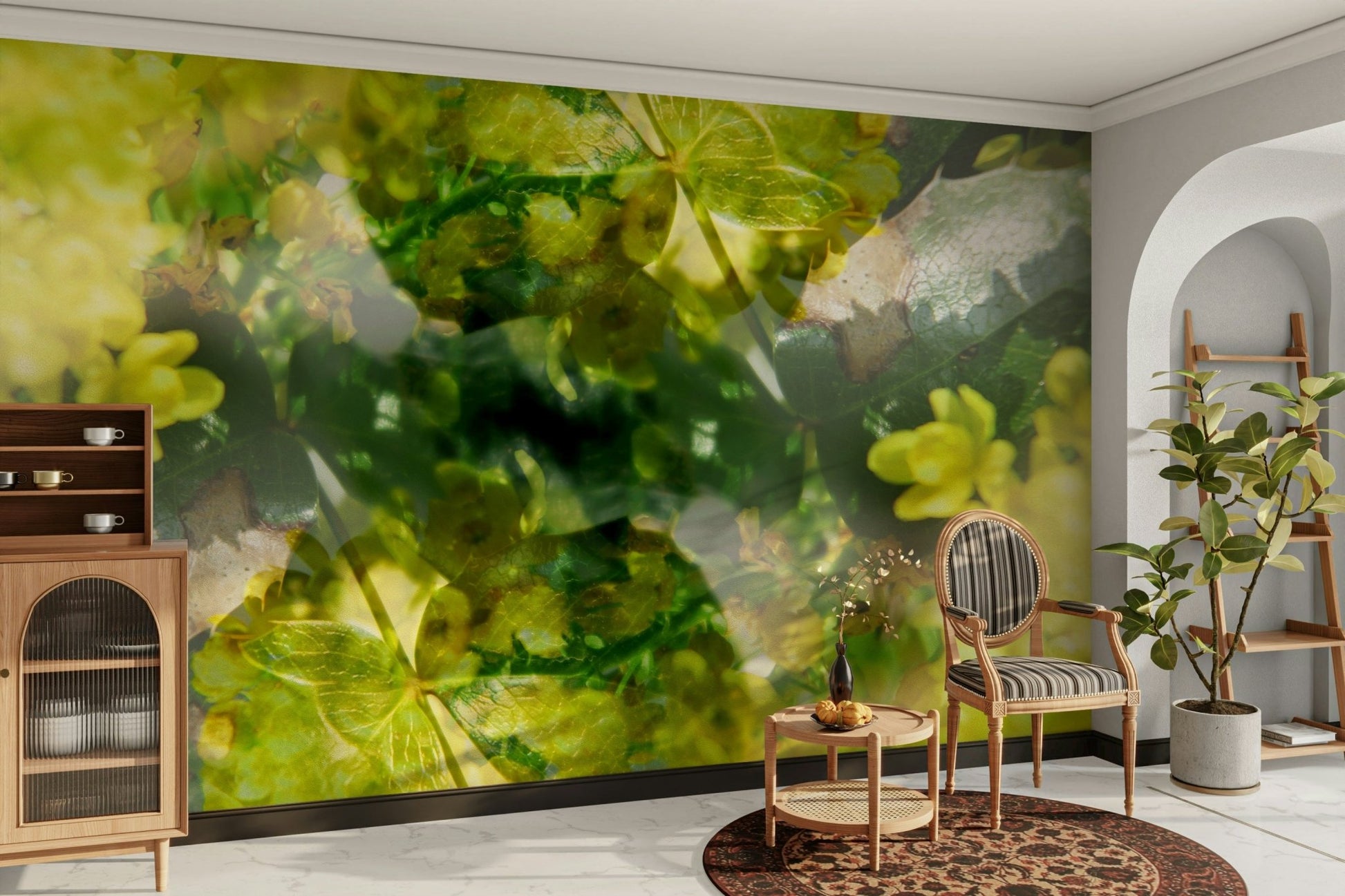 Soft flower art wall mural
