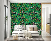 Green Garden natural mural wallpaper

