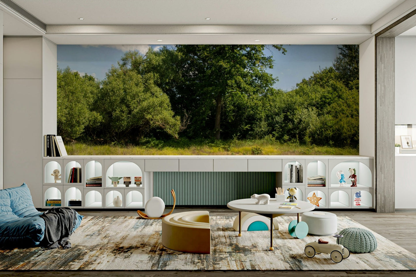 Majestic trees wall mural design
