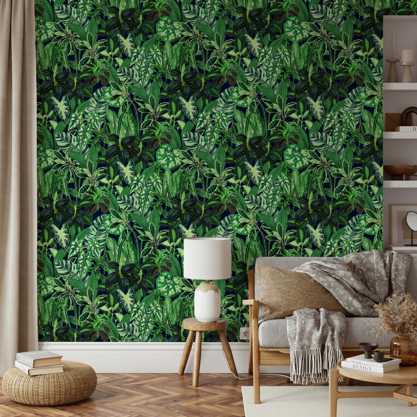 A dining area with a unique and lively design

