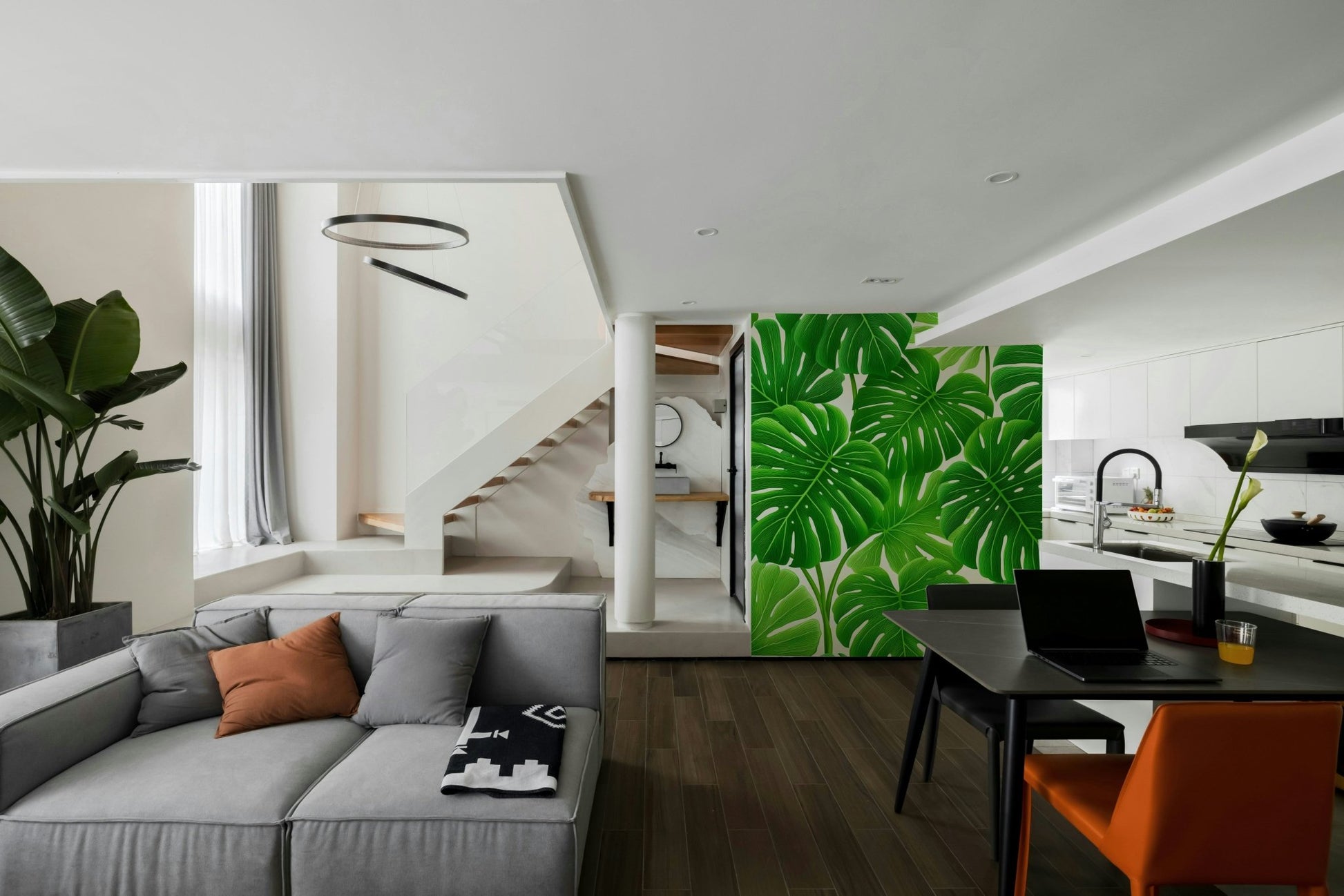 Lush Monstera Design Wall Mural

