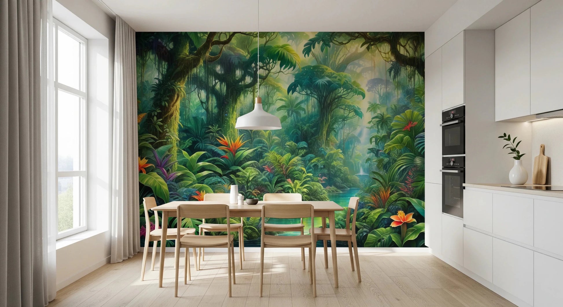 Lush Rainforest Retreat Wall Mural