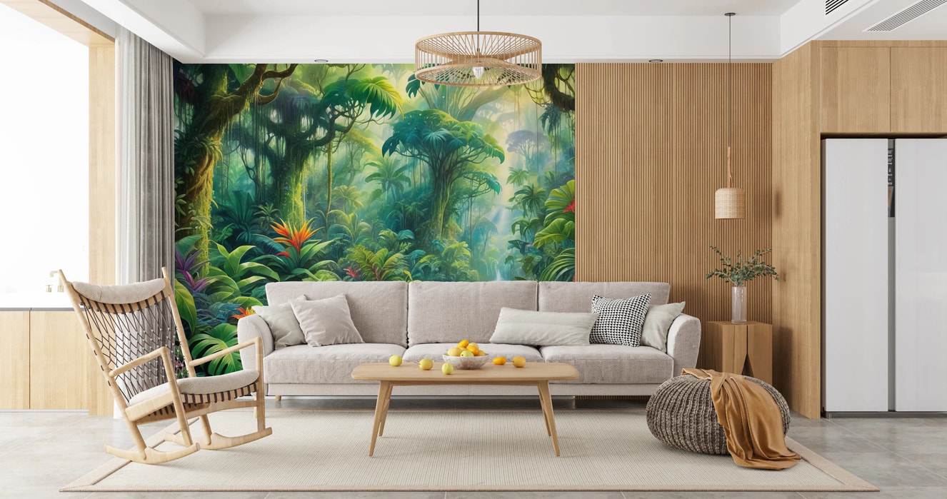 Lush Rainforest Retreat Wall Mural
