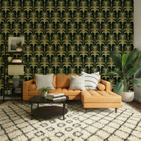 A contemplative exotic design wallpaper mural for a feature wall.

