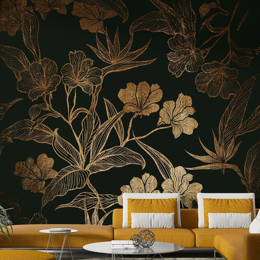 Elegant damask or toile de Jouy pattern.
