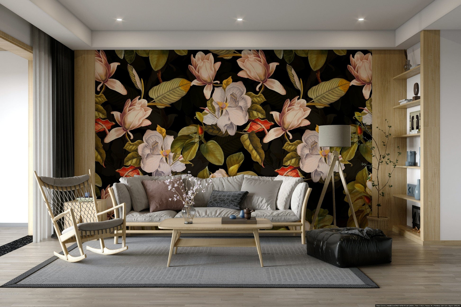 A classic noir garden wall covering.