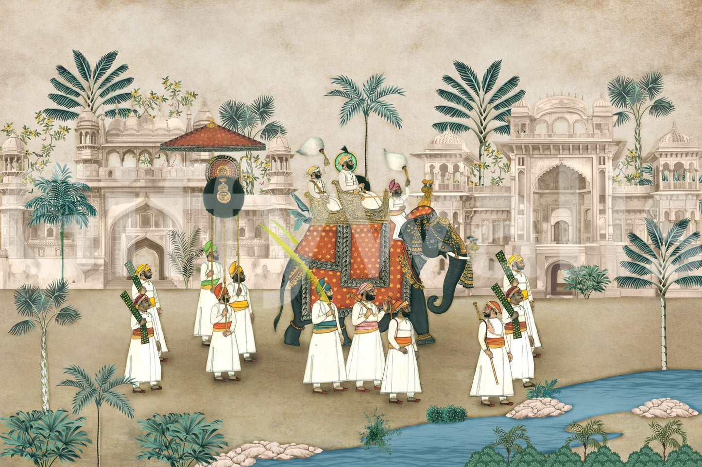 Maharaja's Elephant Parade Wall Mural