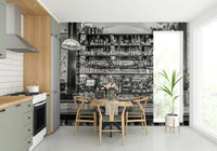 A wall mural featuring a majestic bar scene.


