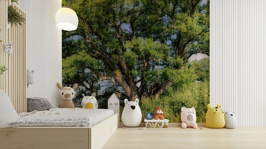 Majestic oak tree mural wallpaper
