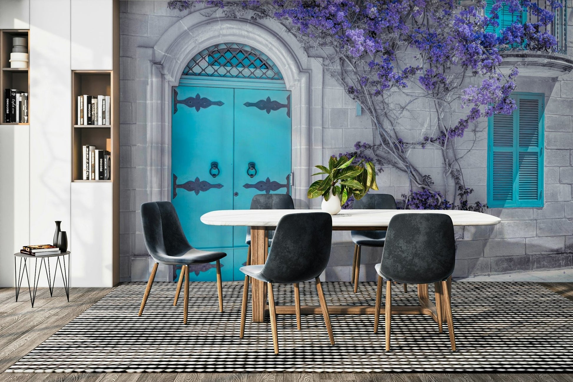 A calm and serene wall covering.

