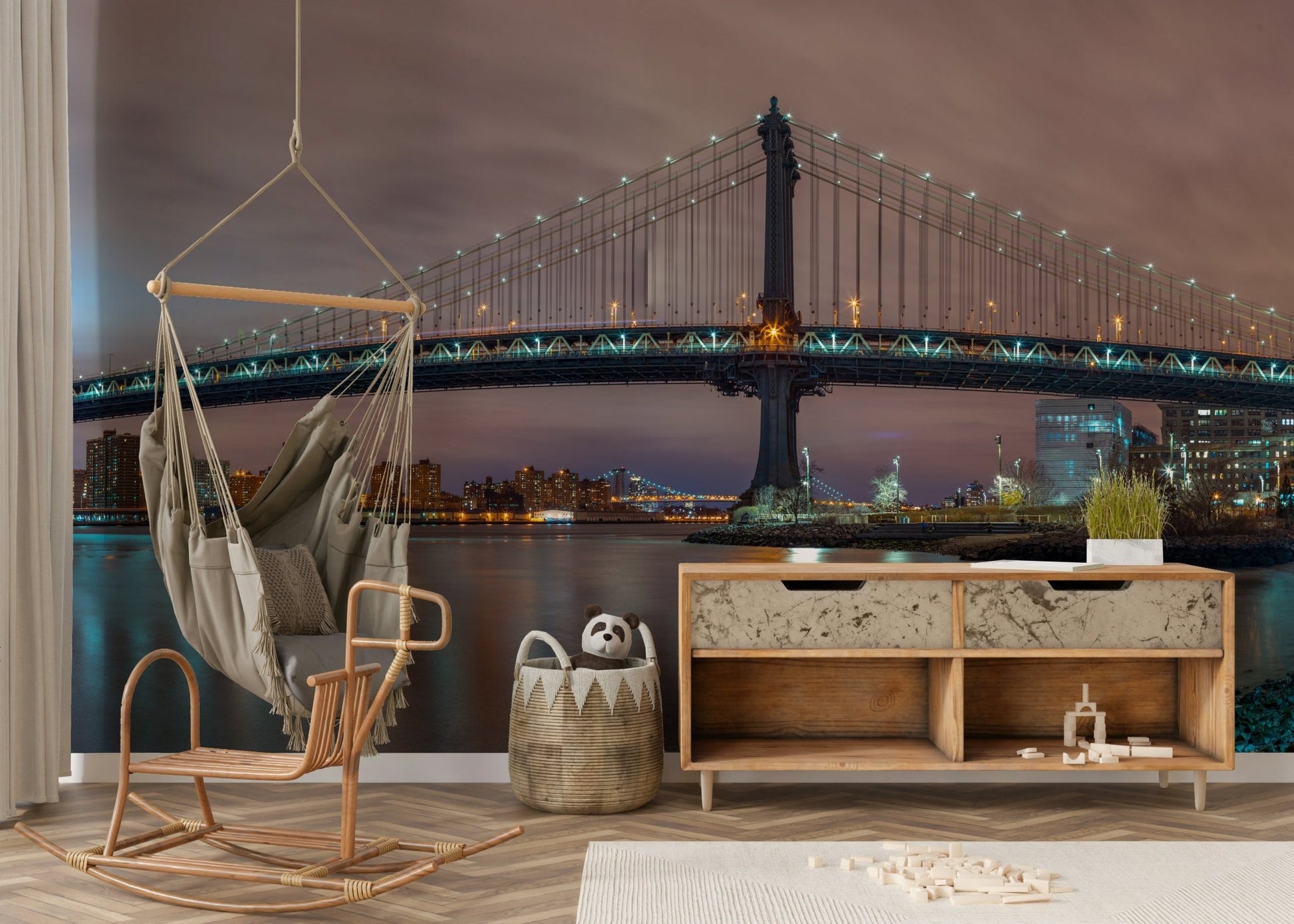 Urban grandeur and nighttime allure.

