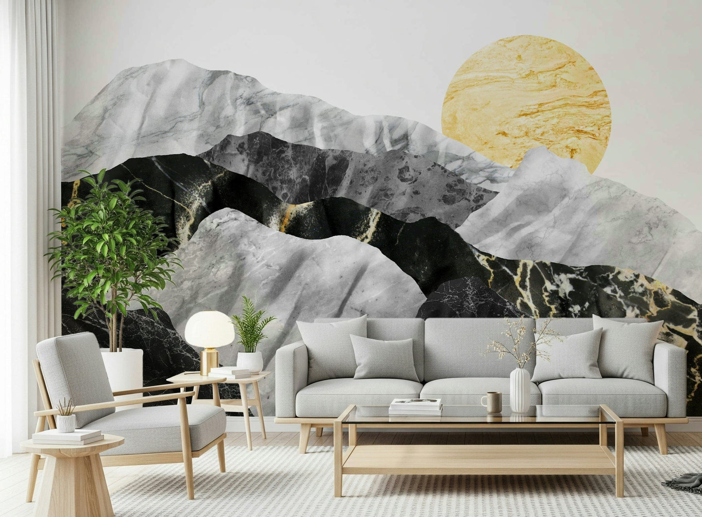 Marble Peaks Wall Mural -2583866