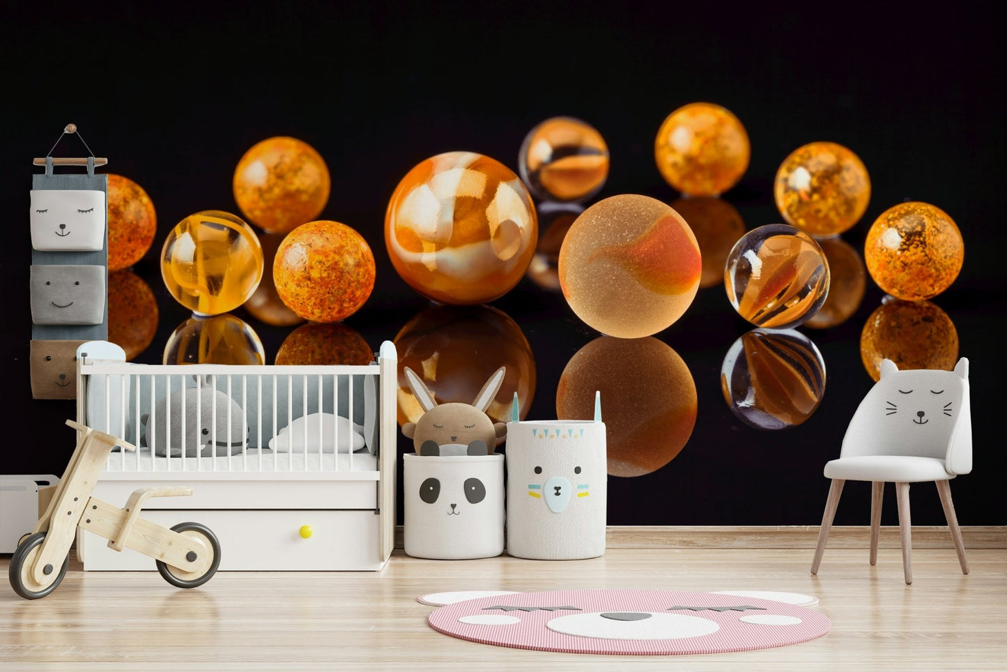 Multicolored marble wallpaper mural
