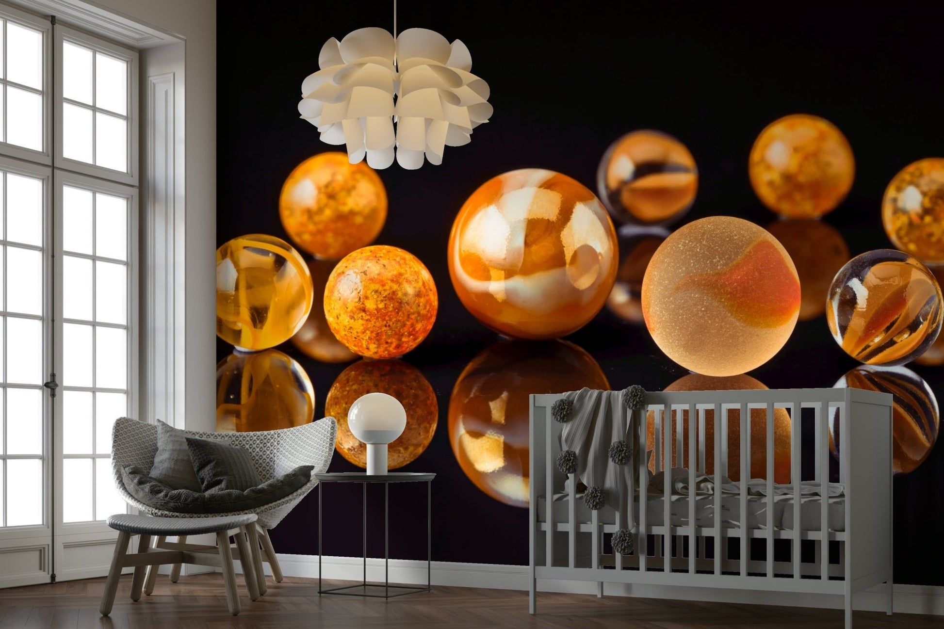 High-contrast marble pattern wallpaper
