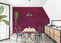 Peel and stick maroon mural wallpaper
