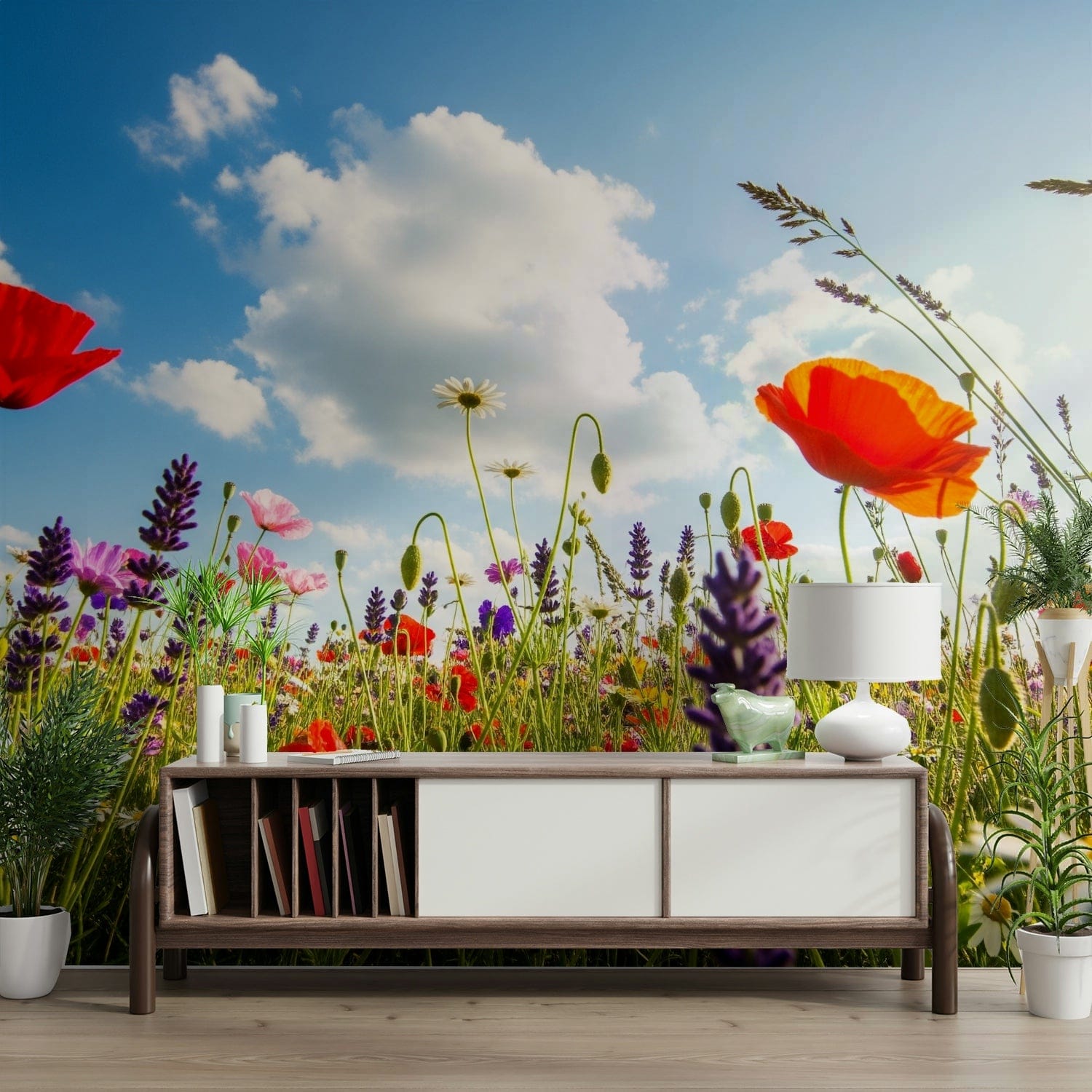 Mural wallpaper of a meadow dreams design

