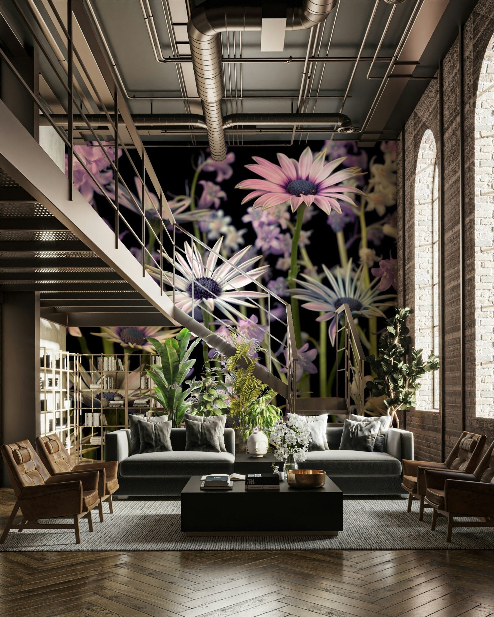 Soft, nature-inspired floral design ideal for peaceful spaces

