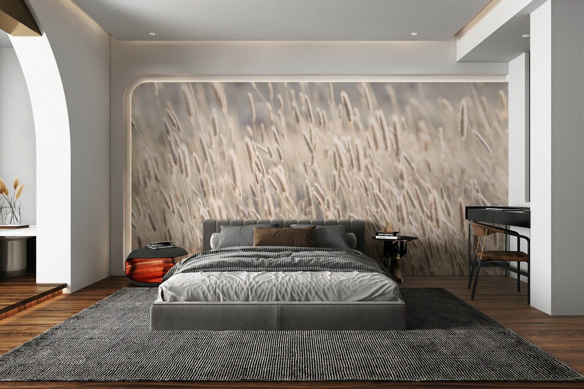 Tranquil meadow design mural

