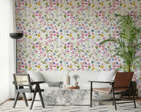 Bespoke Meadow Whispers wallpaper, premium quality, nature-inspired room adornment.