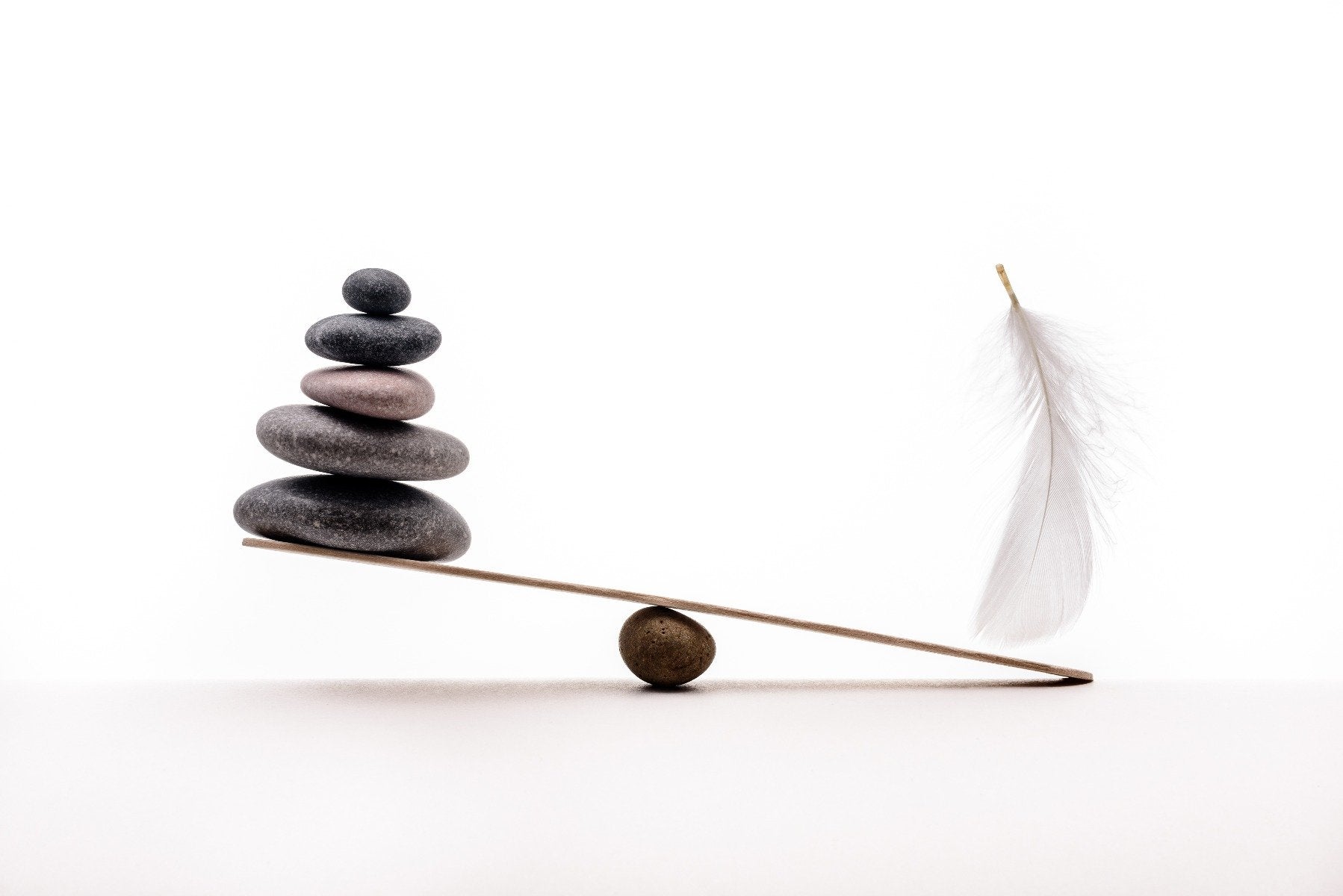 Spa Stones Plume Wallpaper Mural in your room — zoomed