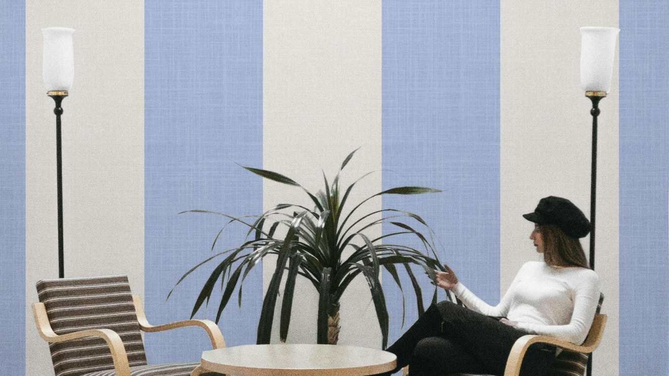 Mediterranean Coastal Stripes wallpaper

