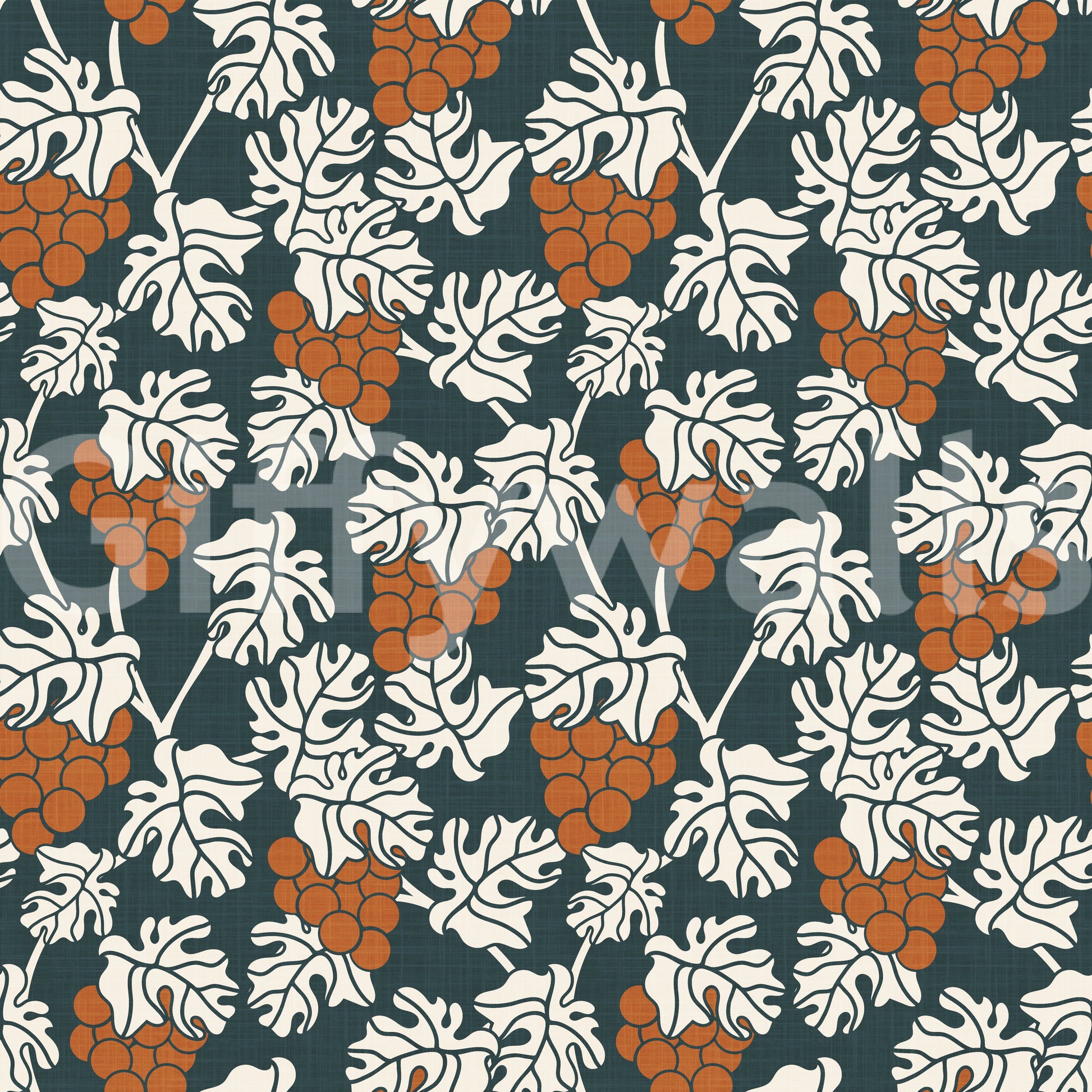 Elegant Mediterranean vineyard mural for your home decor.

