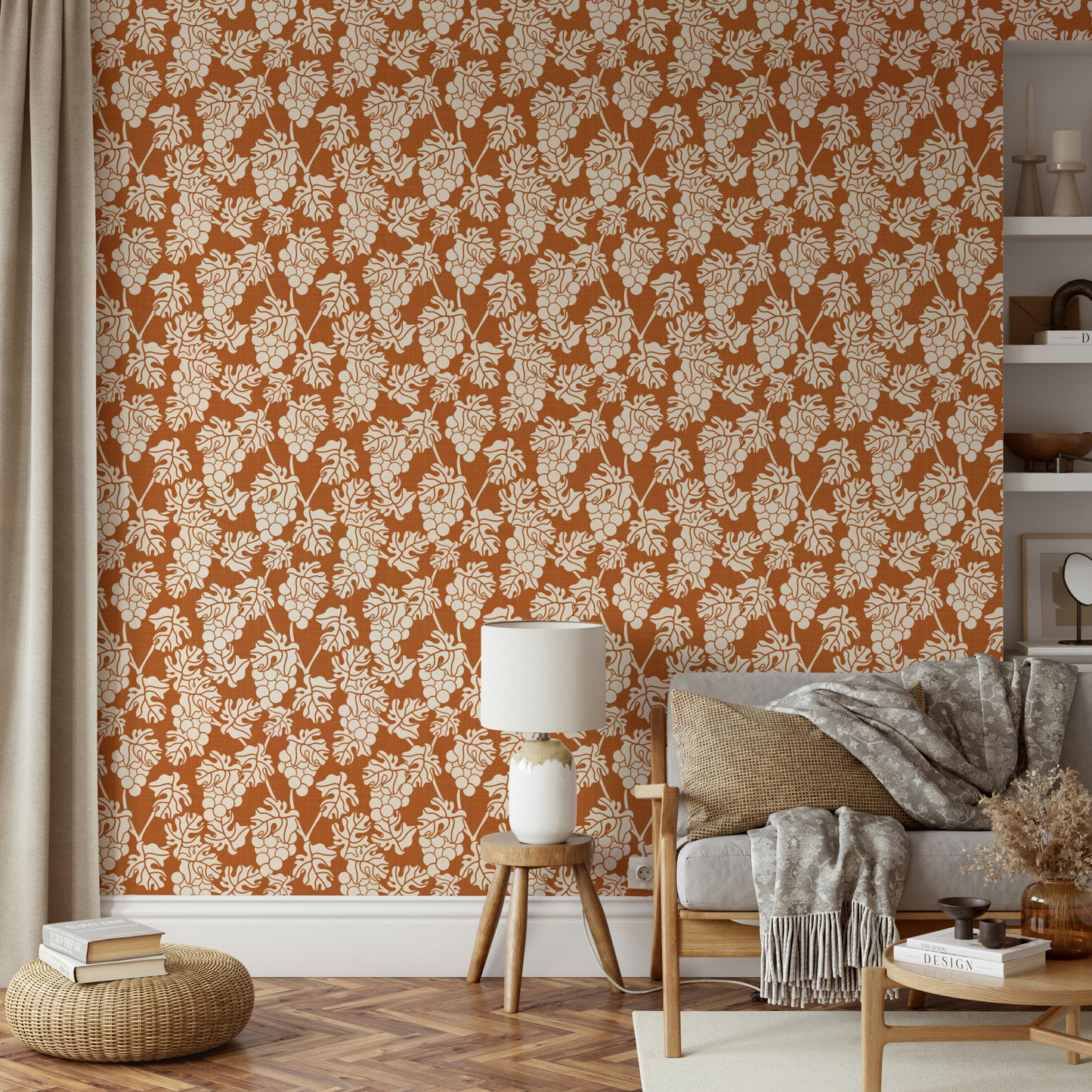 Mediterranean terracotta wallpaper perfect for cozy spaces.

