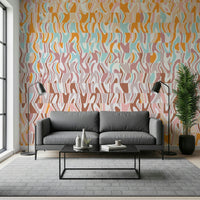 Lively abstract visual Melting Colors wallpaper captivating energetic color waves.