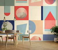 Abstract line flow mural wallpaper

