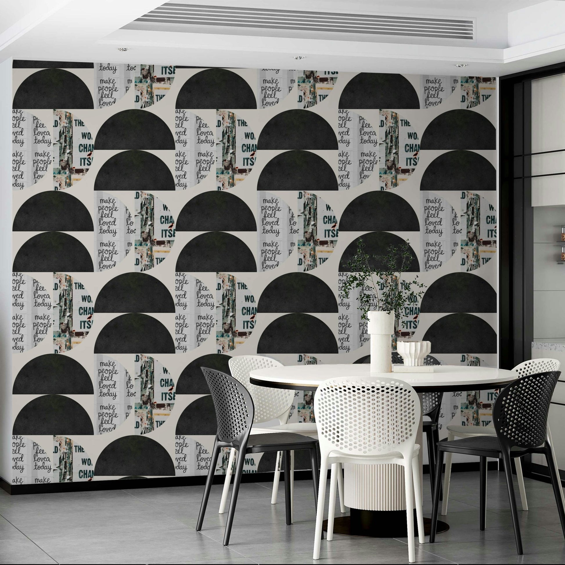 Urban style wall mural wallpaper featuring concrete textures

