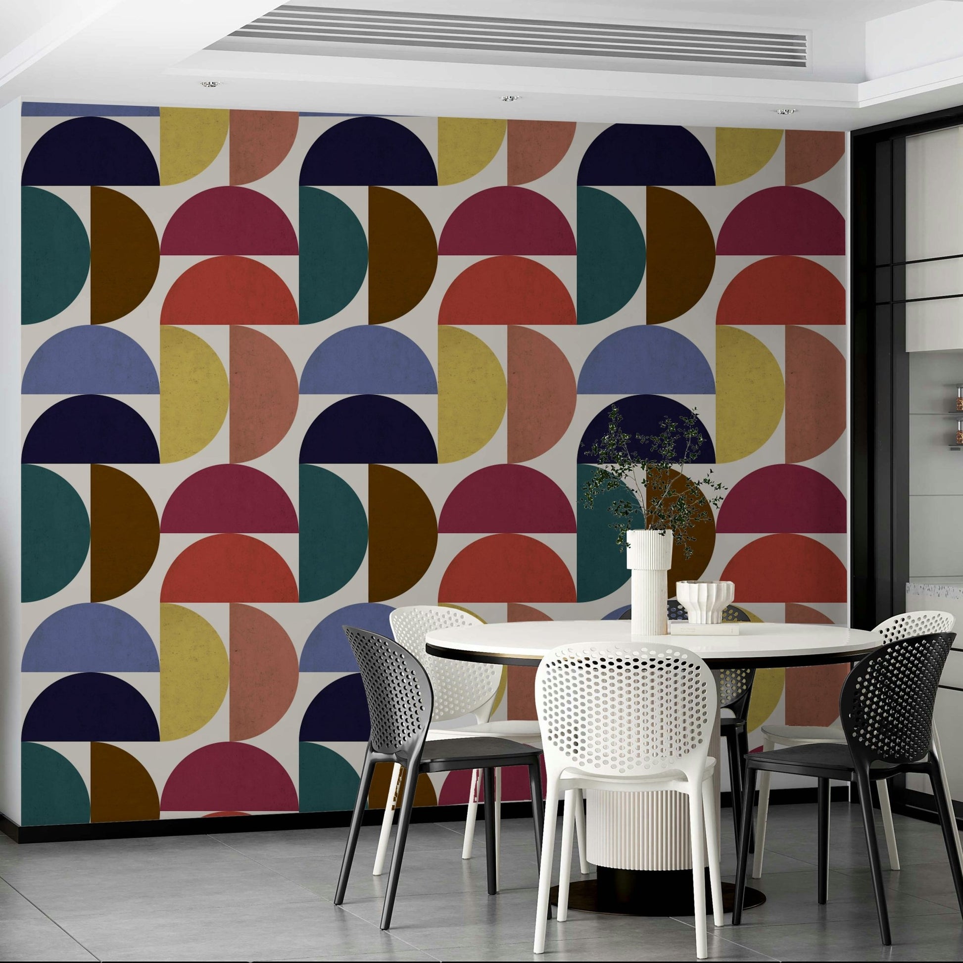 Muted color mural wallpaper for modern interiors

