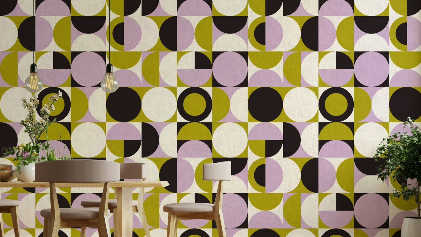 Mescolanza Wallpaper with layered abstract textures

