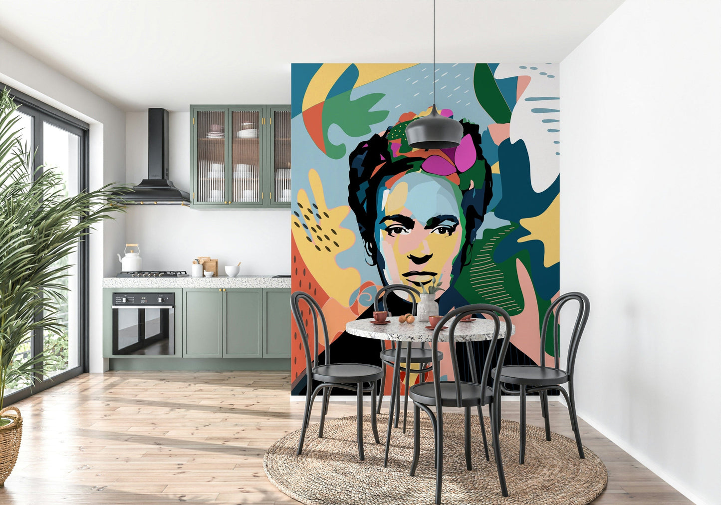 Murale con icona messicana