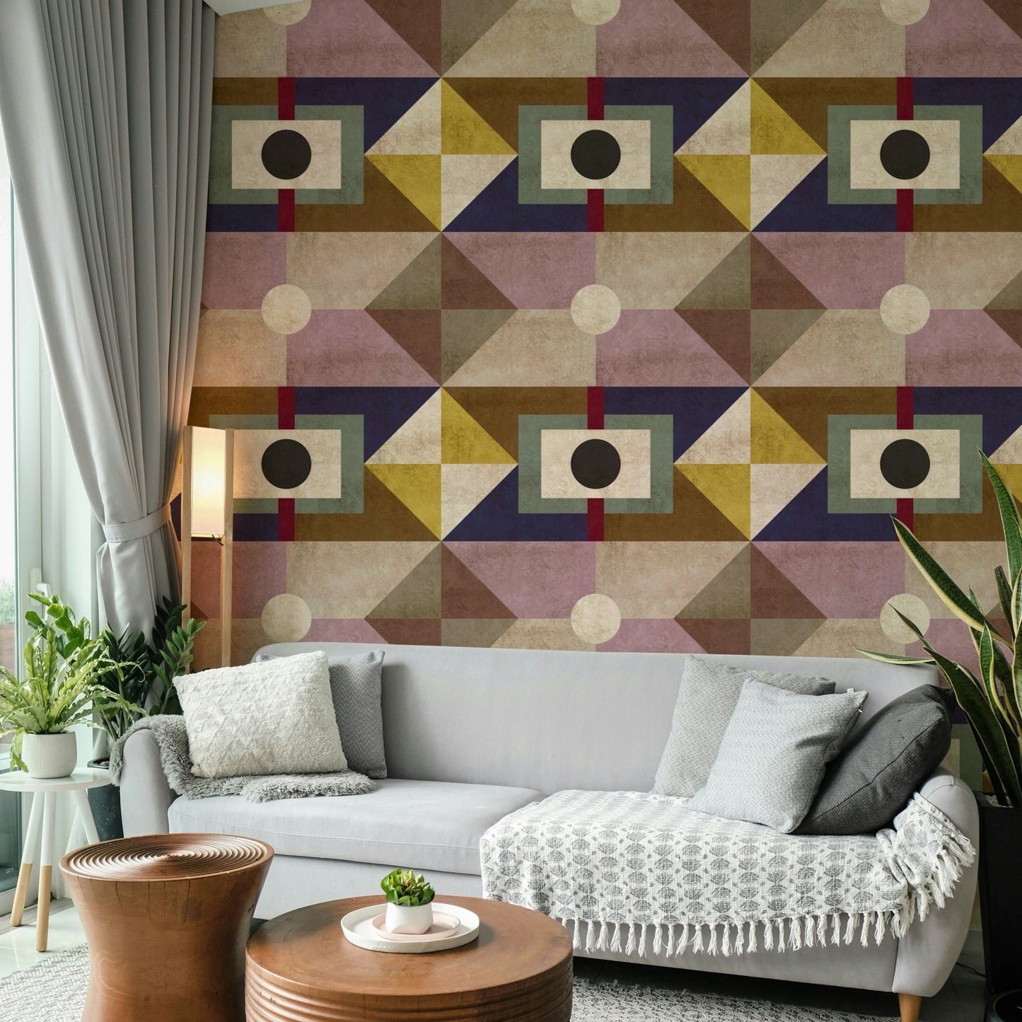 Wallpaper for walls with 1950s-inspired design

