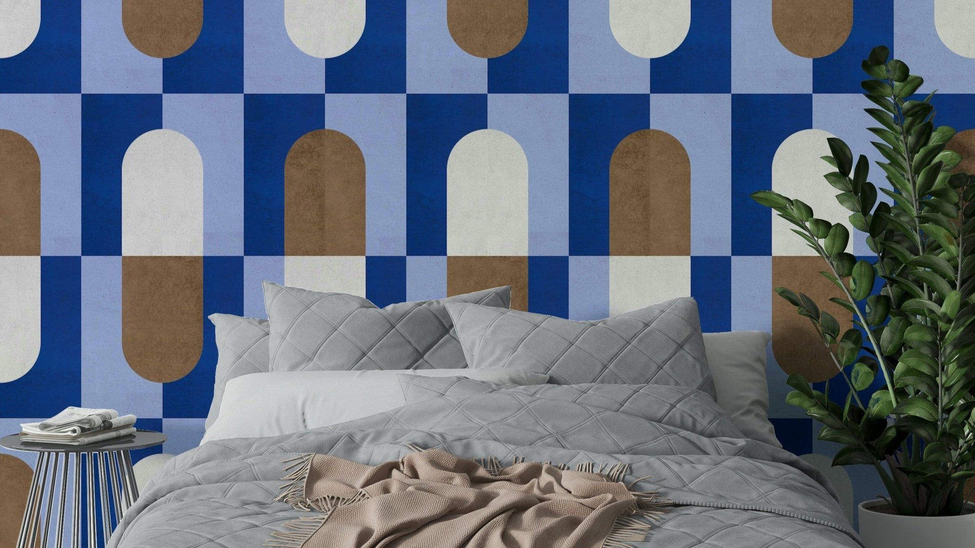 Mid century modern wallpaper design

