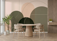 Wall mural with artistic abstract design

