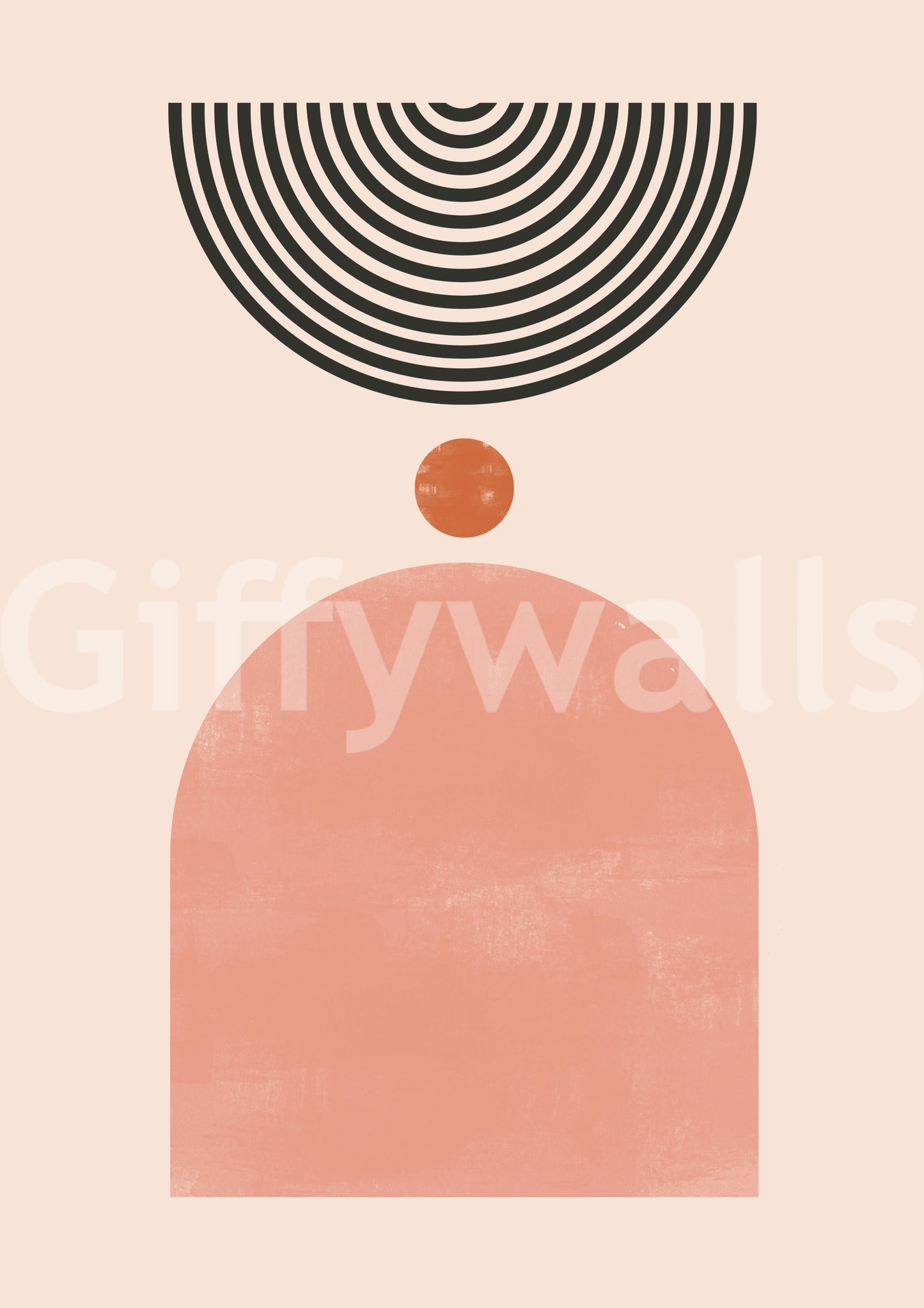 Harmony-themed mural with vintage modern vibes

