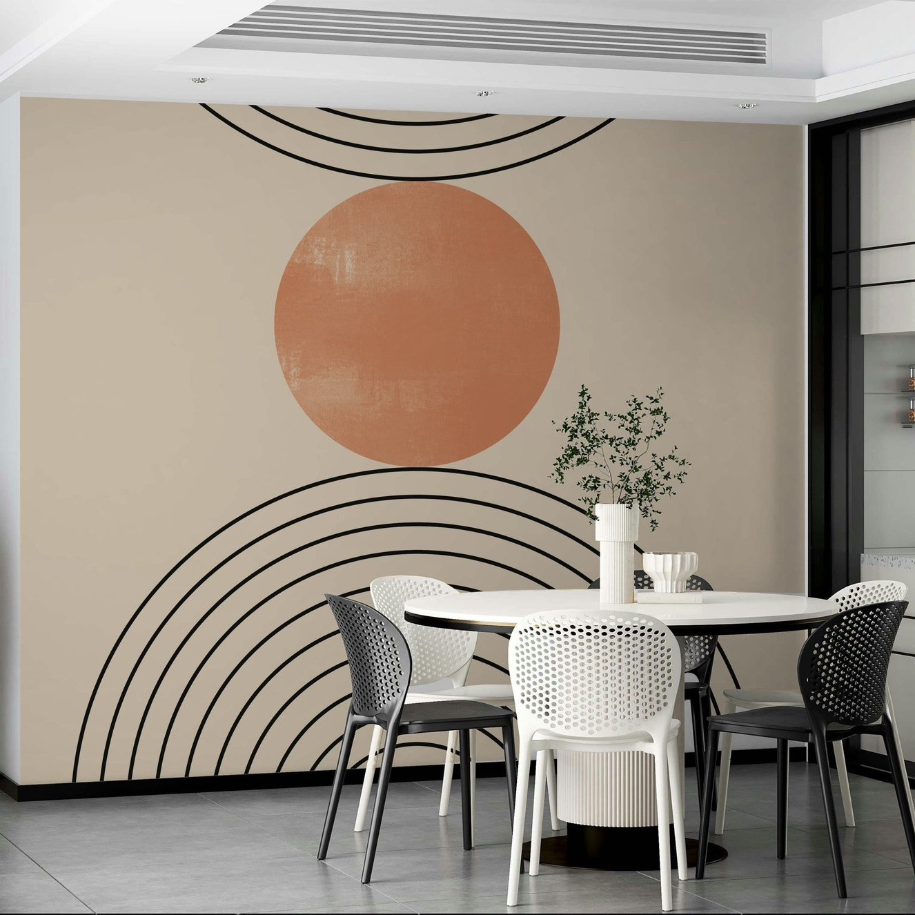 Mid - Century Modern Minimalism Wall Mural