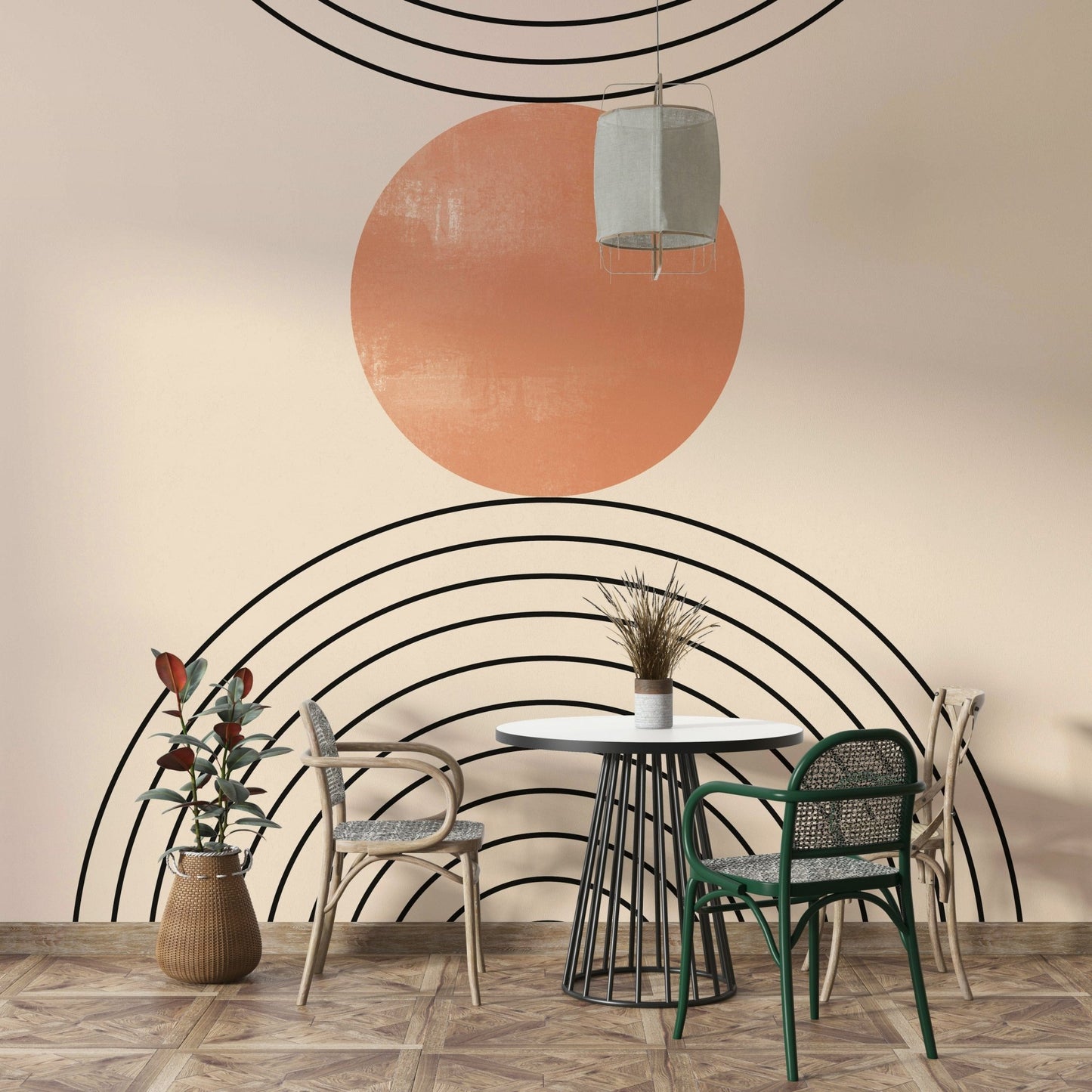 Mid - Century Modern Minimalism Wall Mural