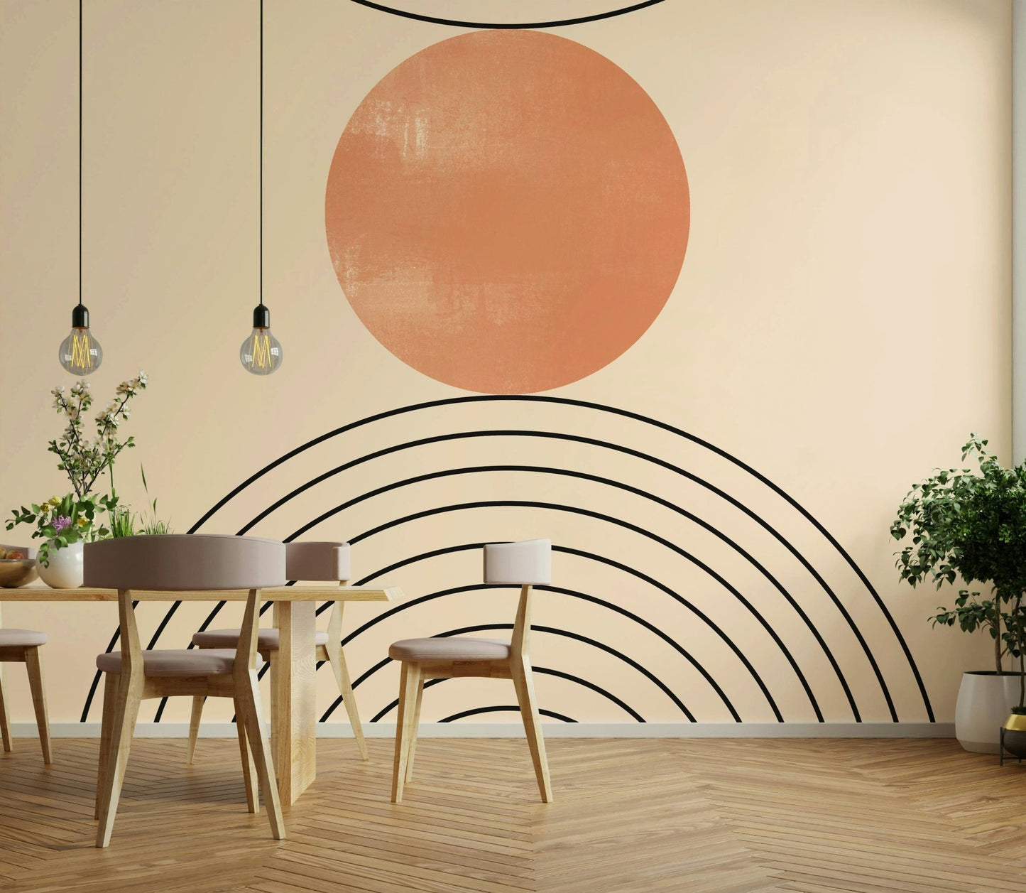 Mid - Century Modern Minimalism Wall Mural
